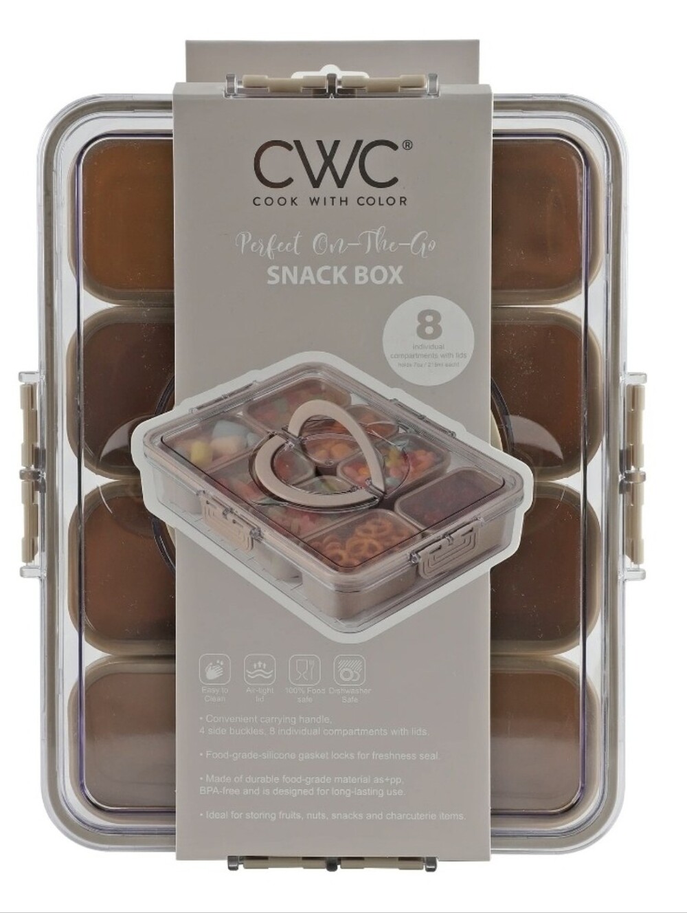 Cook With Color 8-Compartment Box, Taupe